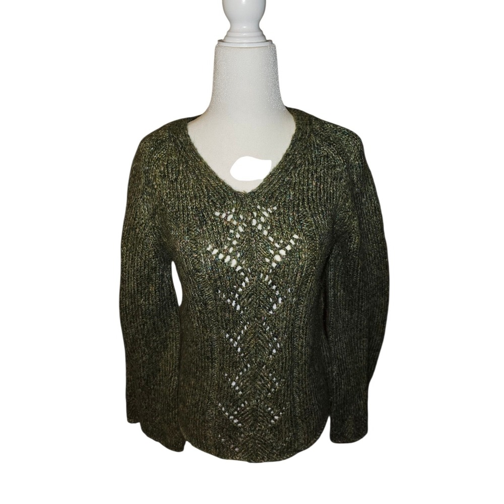 Tribeca Studio Women's Green Sweater Size Small long Sleeve